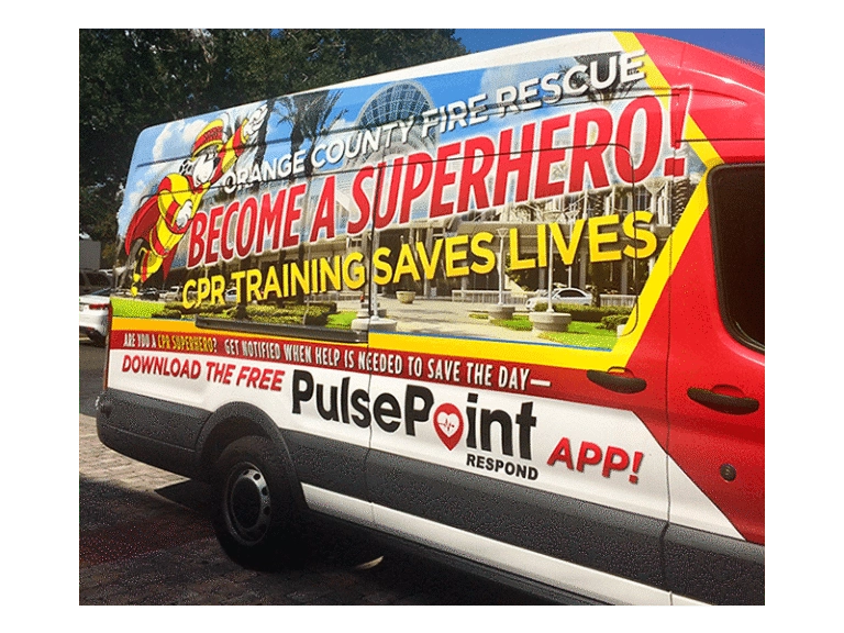 PulsePoint OCFR Vehicle Wrap.
